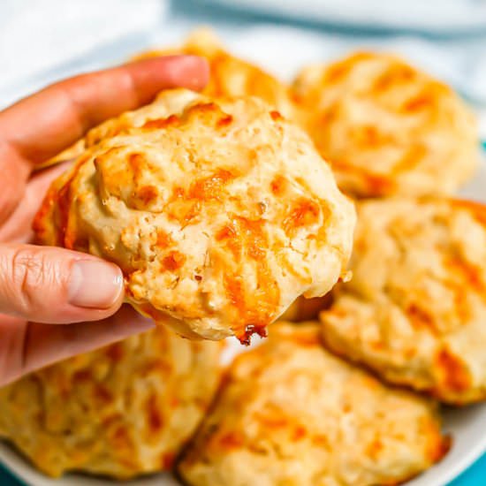 Cheddar garlic drop biscuits - Recipe photo by Family Food on the Table