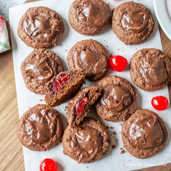 Chocolate Cherry Cookies - Recipe photo by BeyondtheCoop