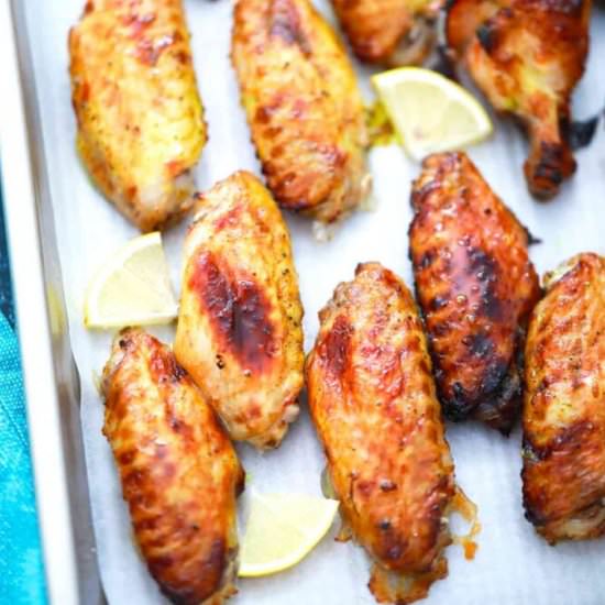 Lemon Pepper Wings - Recipe photo by peasandpeonies