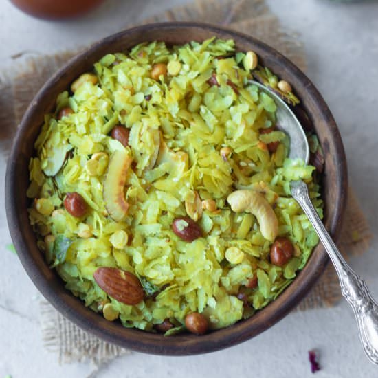 Roasted Poha Chivda - Recipe photo by pipingpotcurry