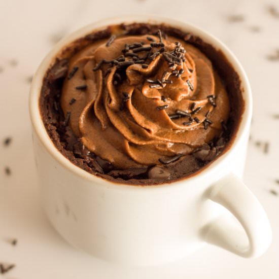 Vegan Mug Brownie - Recipe photo by PastryWishes
