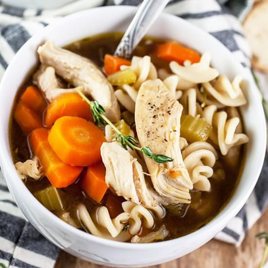 Gluten Free Chicken Noodle Soup - Recipe photo by therusticfoodie