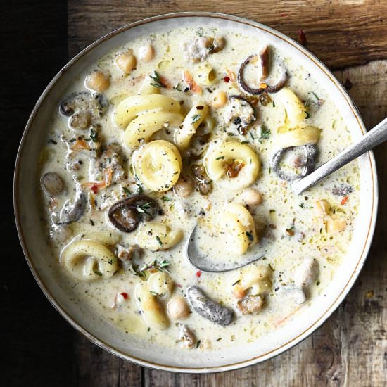Creamy Sausage and Mushroom Soup - Recipe photo by servingdumplings