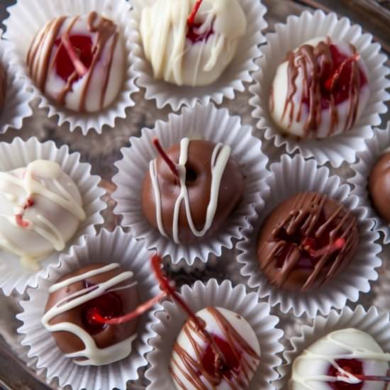 Grand Marnier Chocolate Cherries - Recipe photo by noshingwiththenolands
