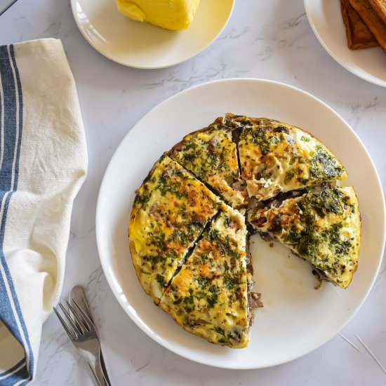 Mushroom Frittata - Recipe photo by Palates Desire