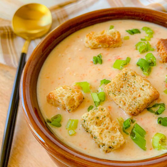 Slow Cooker Cheddar Soup - Recipe photo by NotEntirelyAverage