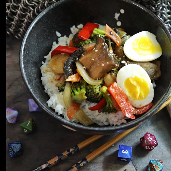 mushroom king stir-fry - Recipe photo by The Gluttonous Geek