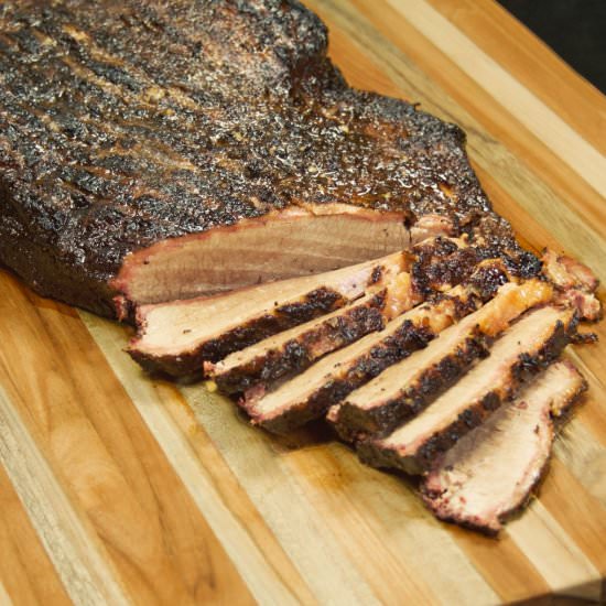 Smoked Brisket (smoker or grill) - Recipe photo by Flipped-Out Food