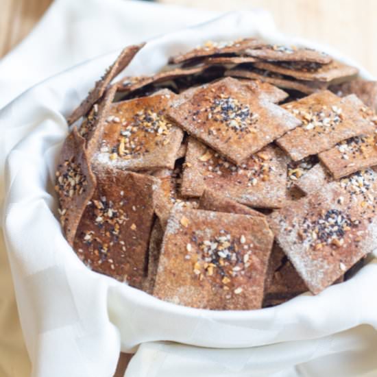 Everything Bagel Rye Crackers - Recipe photo by servedfromscratch