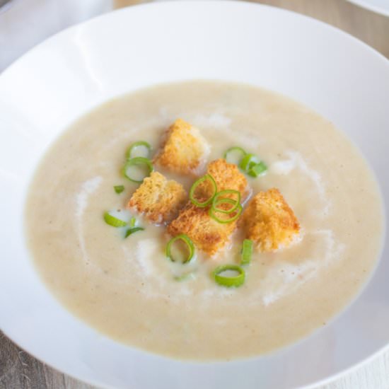 Healthy Leek and Potato Soup - Recipe photo by servedfromscratch