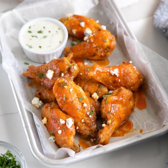 Air Fryer Buffalo Chicken Wings - Recipe photo by theforkedspoon