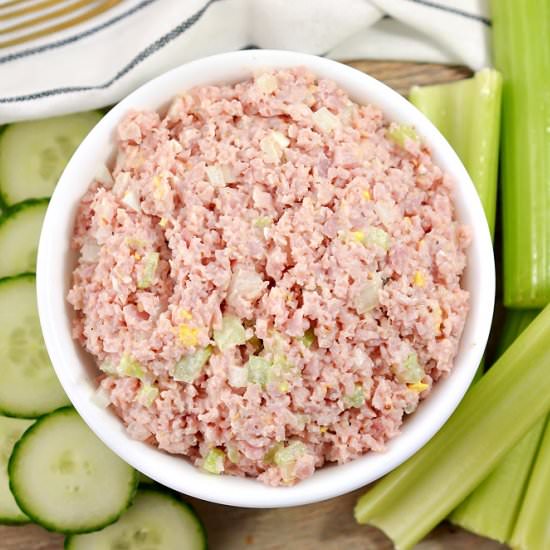KETO DEVILED HAM SALAD - Recipe photo by Stylish Cravings