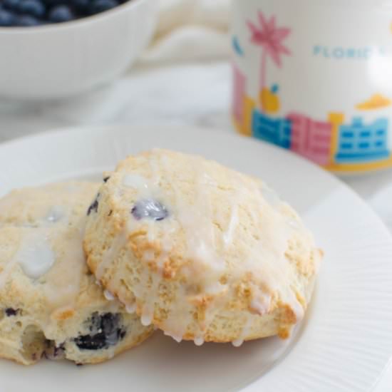 Glazed Blueberry Biscuits - Recipe photo by fakeginger