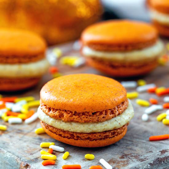 Pumpkin Macarons - Recipe photo by Wearenotmartha