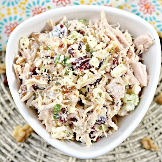 KETO CRANBERRY CHICKEN SALAD - Recipe photo by Stylish Cravings