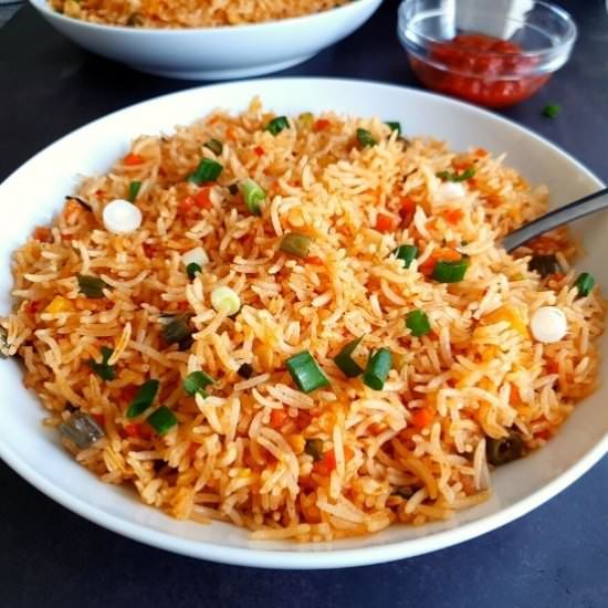 Schezwan Fried Rice - Recipe photo by Pavanis Kitchen