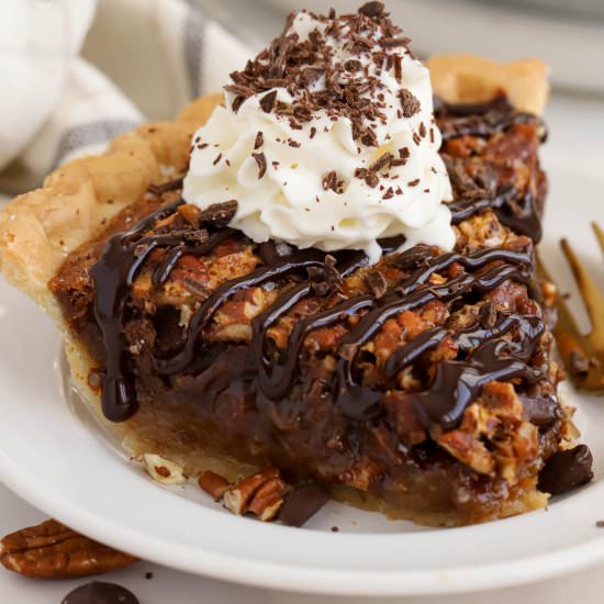 Chocolate Pecan Pie - Recipe photo by Celebrating Sweets