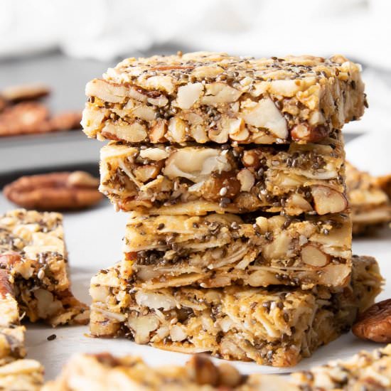 Keto Granola Bars - Recipe photo by beamingbaker