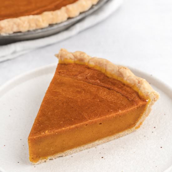 Vegan Pumpkin Pie - Recipe photo by howtobakevegan