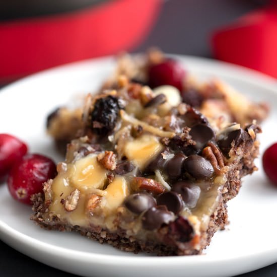 Keto Cranberry Pecan Magic Bars - Recipe photo by fooddreamer