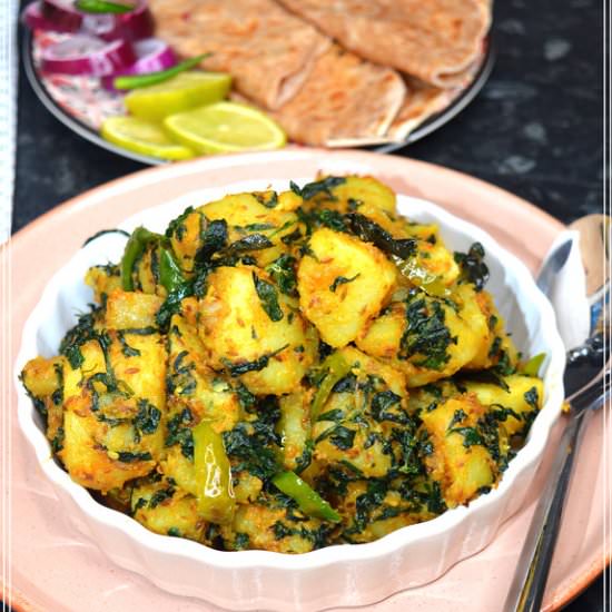 Aloo Methi Sukhi Sabzi / Curry - Recipe photo by Vegcookbook by Praveena