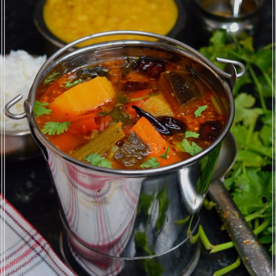 Mukkala Pulusu / Indian Veg Stew - Recipe photo by Vegcookbook by Praveena