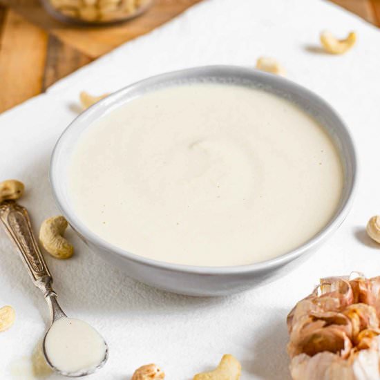 Roasted Garlic Cashew Cream - Recipe photo by tastythriftytimely