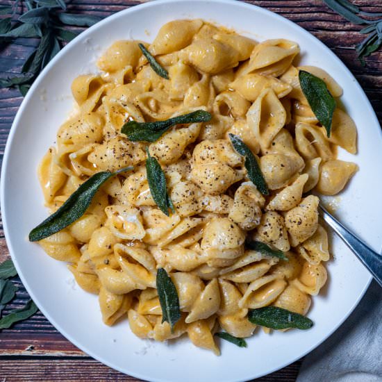 Creamy Pumpkin Ricotta Pasta - Recipe photo by ThePypersKitchen