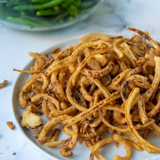 Gluten-Free French Fried Onions - Recipe photo by MamaGourmand