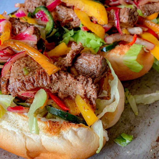Easy Po' Boy Steak Sandwich - Recipe photo by NotEntirelyAverage