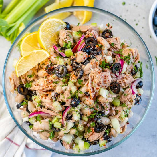 HEALTHY WHITE BEAN TUNA SALAD - Recipe photo by healthyfitnessmeals