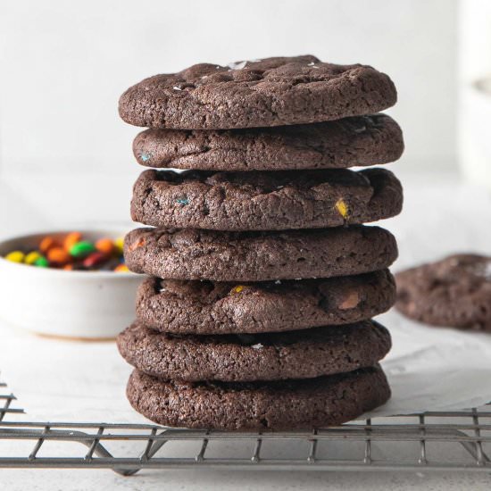 Chocolate Chocolate Chip Cookies - Recipe photo by ToSimplyInspire