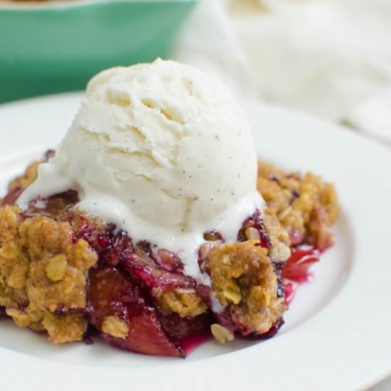 Peach Blueberry Crisp - Recipe photo by fakeginger