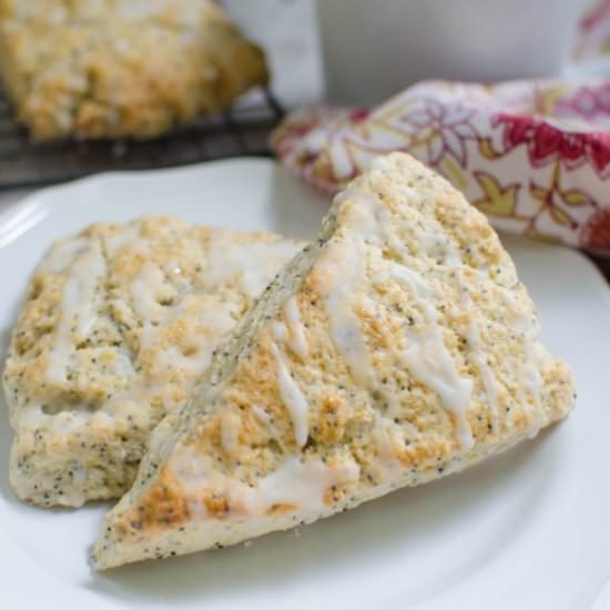 Lemon Poppy Seed Scones - Recipe photo by fakeginger