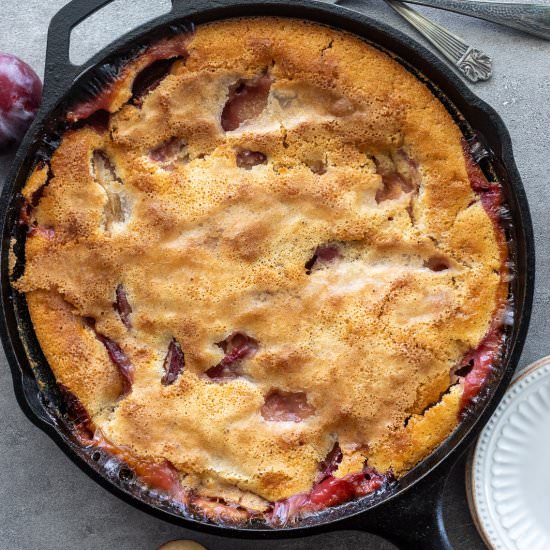 Easy Plum Cobbler - Recipe photo by Aredspatula