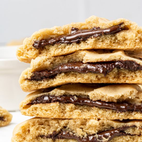 Nutella Stuffed Cookies - Recipe photo by cookiedoughdiaries