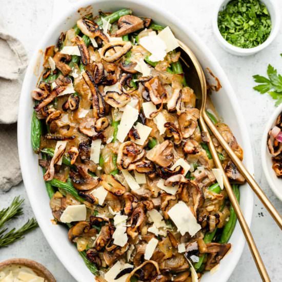 Healthy Green Bean Casserole - Recipe photo by erinliveswhole