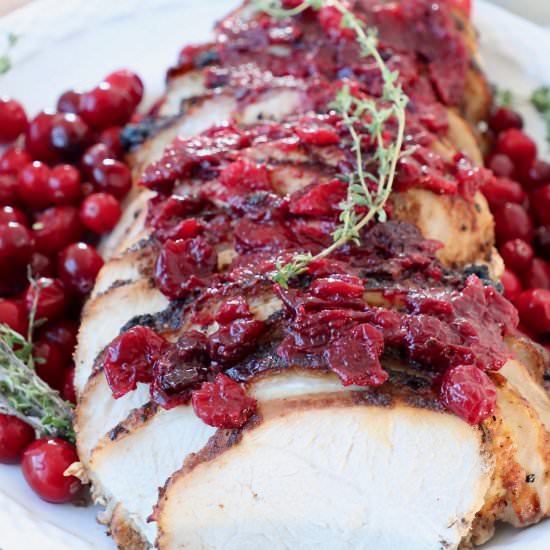 Cranberry Glazed Turkey Breast - Recipe photo by Whitney Bond