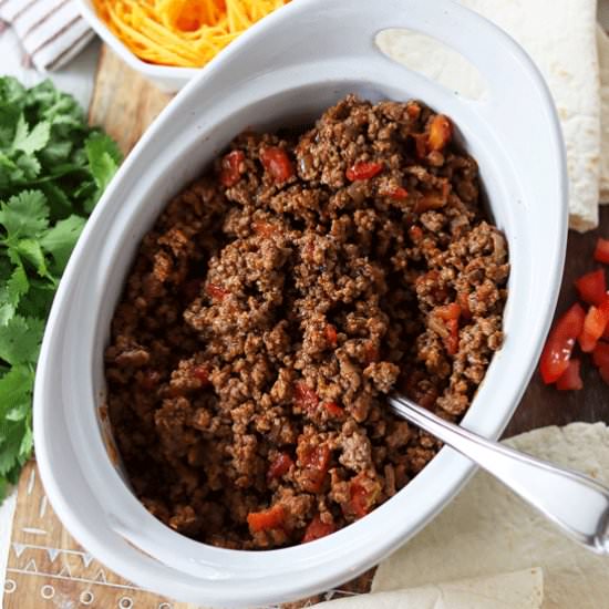 mexican-style ground beef - Recipe photo by seekinggoodeats