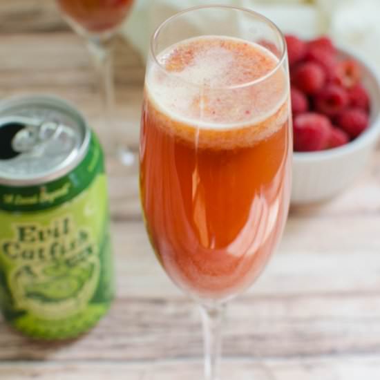 Raspberry Beermosas - Recipe photo by fakeginger