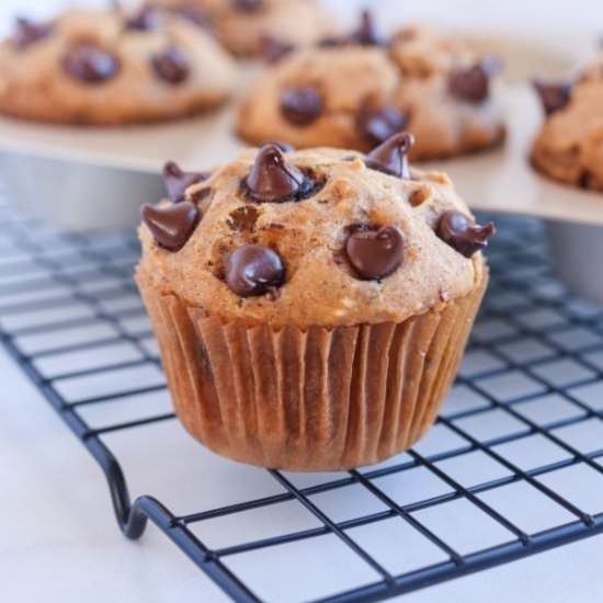 Sweet Potato Chocolate Chip Muffins - Recipe photo by whollytasteful
