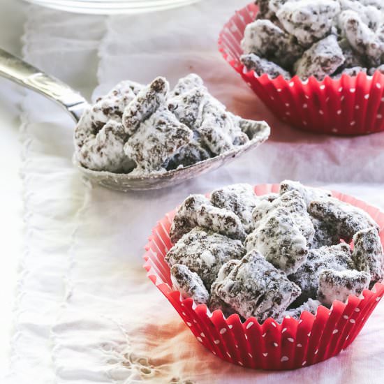 Sugar Free Muddy Buddies - Recipe photo by thisbakinglifeblog