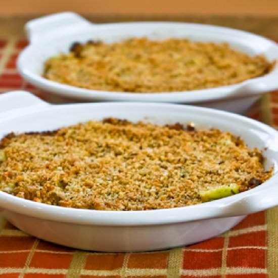 Artichoke Hearts au Gratin - Recipe photo by kalynskitchen