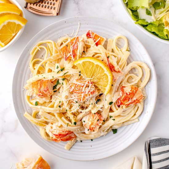 Lobster Alfredo - Recipe photo by FoodFolksandFun