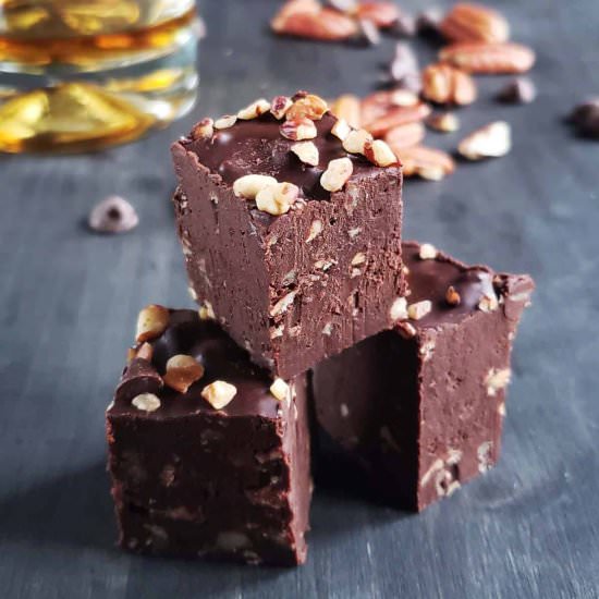 Easy Whiskey Fudge - Recipe photo by RaspberriesAndKohlrabi