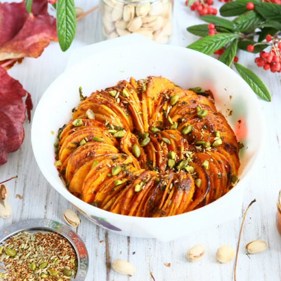 Shingled Butternut Squash with Hari - Recipe photo by angiesrecipes