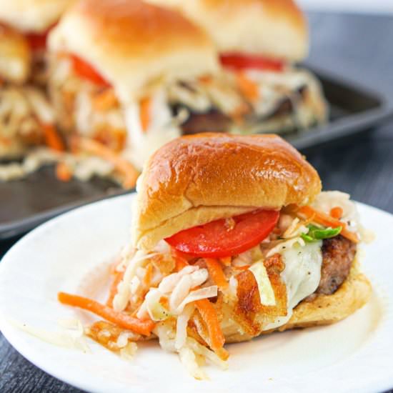 Primanti Sausage Sliders - Recipe photo by MyLifeCookbook