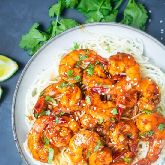 Spicy Honey Garlic Shrimp - Recipe photo by shintasimon