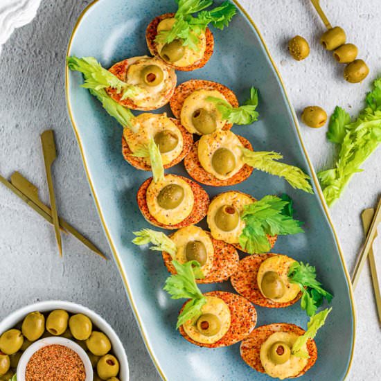 Bloody Mary Deviled Eggs - Recipe photo by Flavor Mosaic