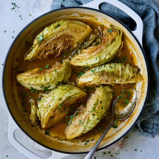 Cider Vinegar Braised Cabbage - Recipe photo by fromachefskitchen